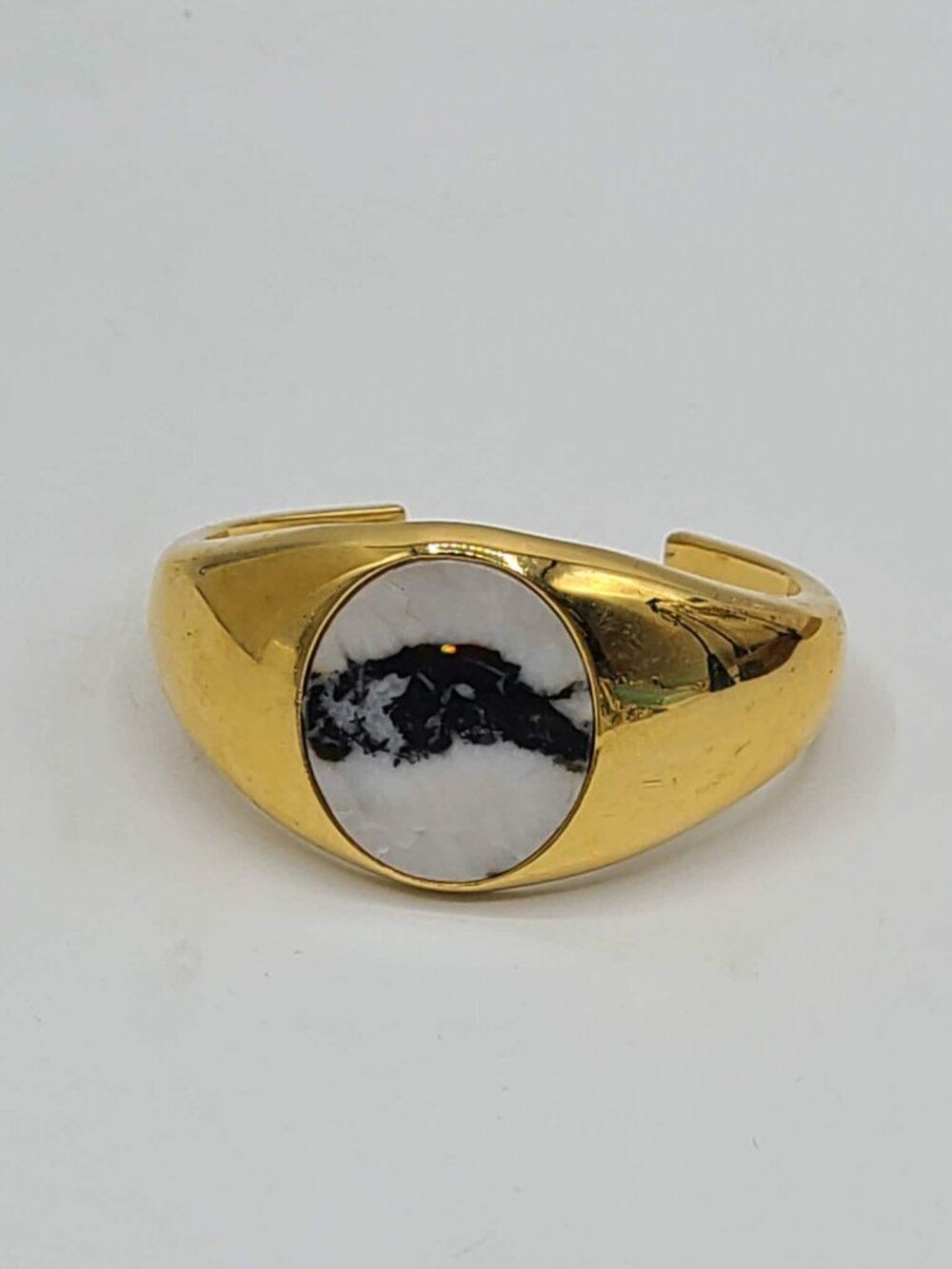 J Crew Gold Tone Stone Cuff Bracelet